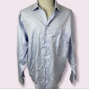JOSEPH ABBOUD LIGHT BLUE XL BUTTON UP DRESS SHIRT 100% Egyptian Cotton
